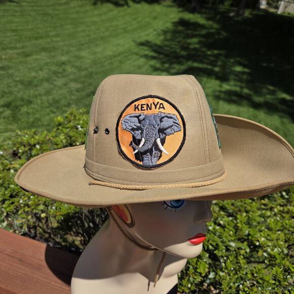 Safari Hat Kenya Tanzania Patch Hat Anthropologie Style Travel Wide Brim main image 4